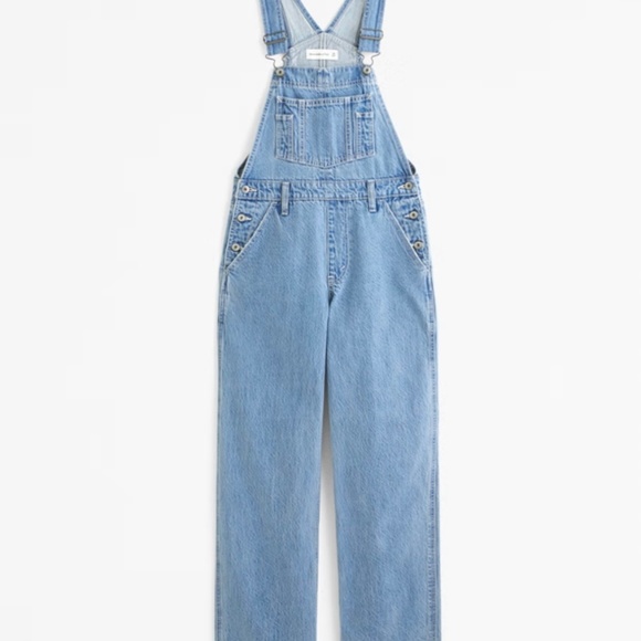 Abercrombie & Fitch Light Blue Denim Overalls - Picture 5 of 6